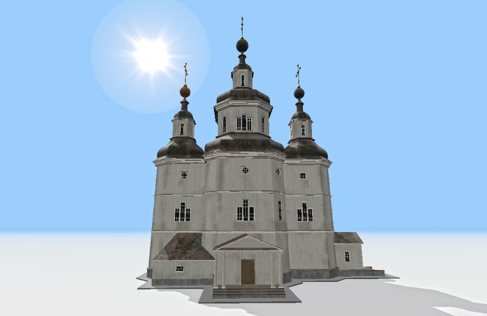 ЗD-модель зруйнованої Покровської церкви XVIII століття у Зінькові - Фото: savchook.com